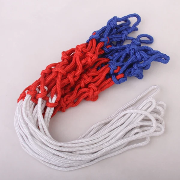 2023 معيار كرة السلة صافي أحمر أبيض أزرق 6 مللي متر النايلون هوب الهدف حافة القياسية بالطاقة كرة السلة هوب سلة حافة صافي