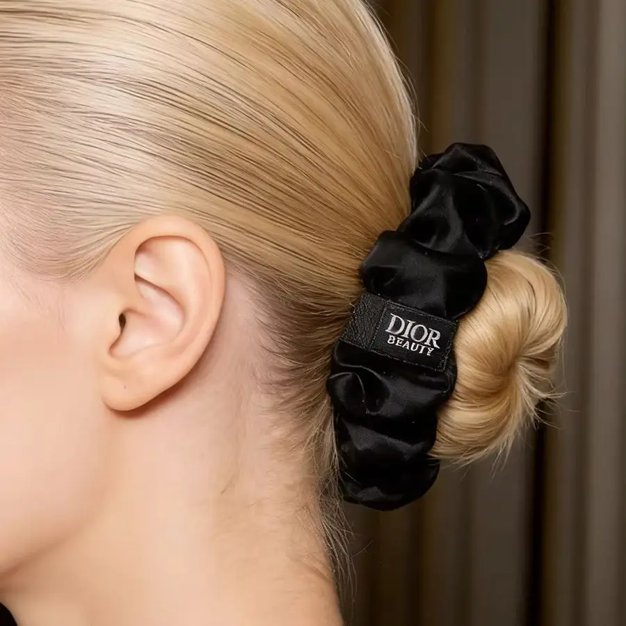 Christian Dior High-end Luxurious Black Silk Satin Headband Collection Multi-color Fashion Elegant Hair Decorations Must-have Ha view 6