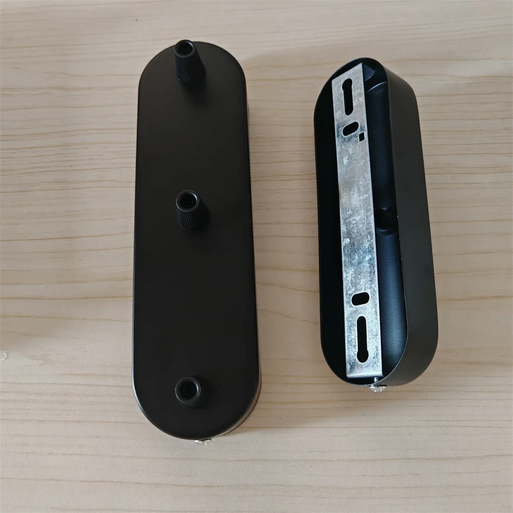 أسود أبيض سقف شنت لوحة لتقوم بها بنفسك تركيبات الإضاءة قاعدة مصابيح خمر قلادة مصباح 155 مللي متر/200 مللي متر لوحة طويلة قاعدة 1/2/3 ثقوب