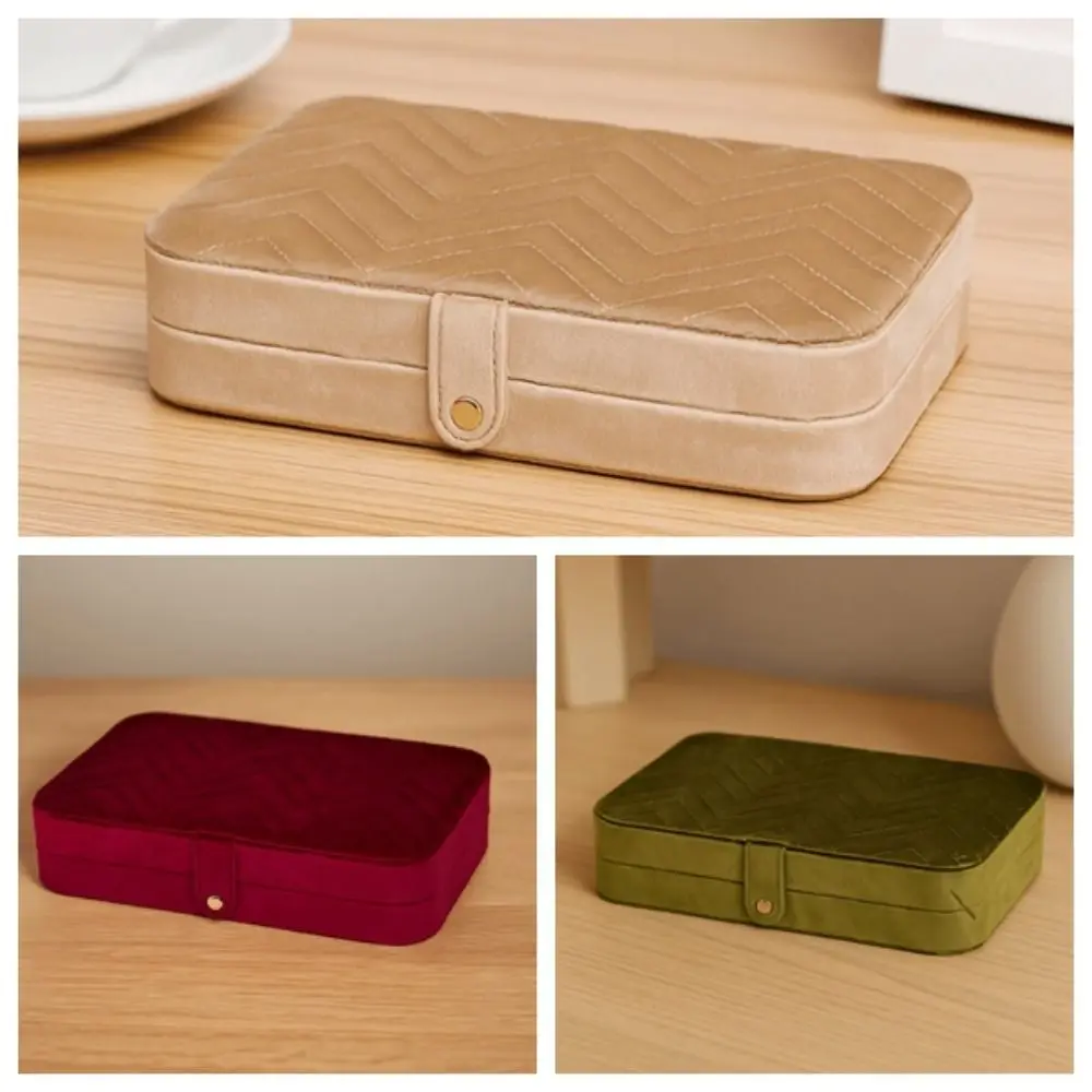 

Rings Necklace Jewelry Packing Bag Large Capacity Bracelet Earrings Velvet Jewelry Holder Organizer Square Jewelry Box Vacation