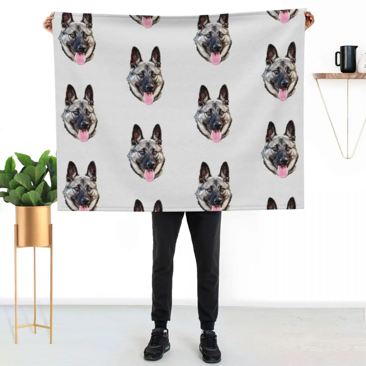 

Norwegian Elkhound Throw Blanket Cozy Microfiber Throw Blanket for Home Bedroom