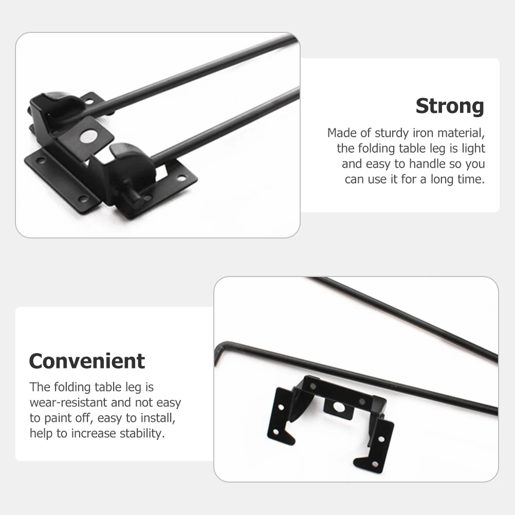 

2pcs Folding Table Legs Sturdy Iron Wear resistant Easy Install Coffee Table Home Computer Desk Metal Furniture Household Lap