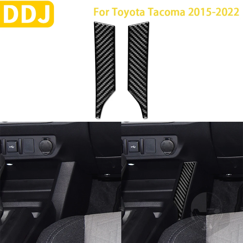 

For Toyota Tacoma 2015-2022 Accessories Carbon Fiber Interior Car Central Control Storage Box Side Panel Trim Sticker Decoration