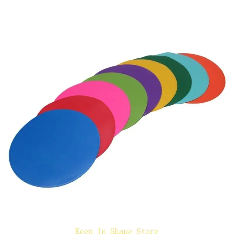 

U1JC 9Pcs NonSlip Agilitys Markers Flat Field Cones Soft Round Spots Markers Floor Dots for Exercise Drill, Sports, Game