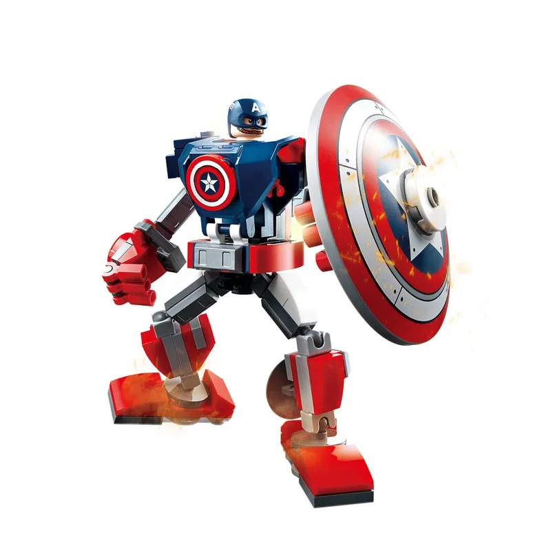 Movie Superhero Avengers Doll Building Blocks Thor Iron Man Spider-Man Joint Movable Model Assembled Building Block Toys