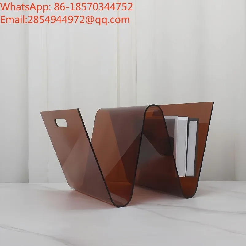 Modern Simple and Creative Acrylic Bookshelf Bookcase Model Room Sales Office Desktop Coffee Table TV Cabinet Storage Rack