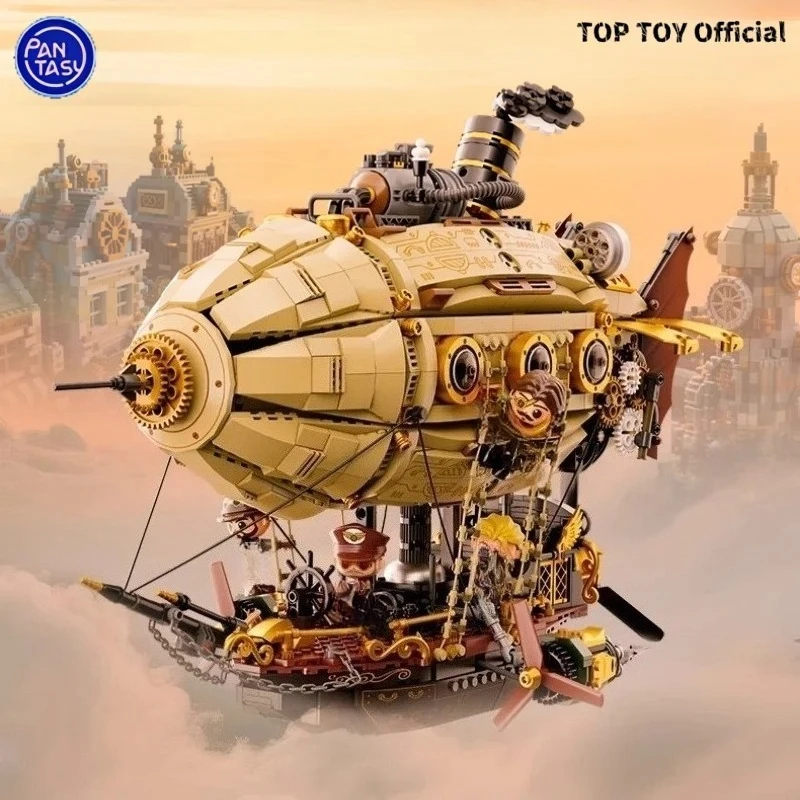 Pantasy Building Blocks Steampunk Style Spaceship Series Children's Puzzle Small Particle Building Blocks Toy Ornament Gift