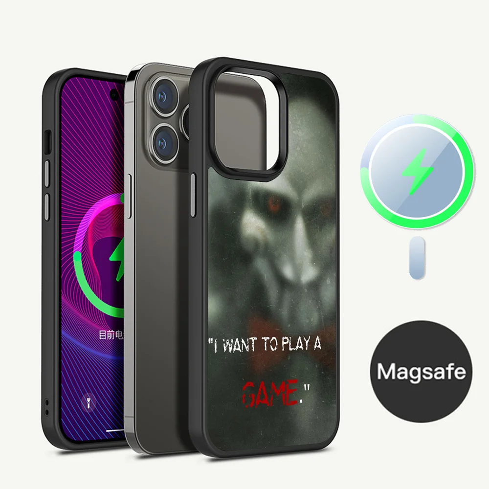 Saw Jigsaw Killer Hhorror Phone Case Magnetic Case For IPhone 16 14 13 12 11 15 Pro Max Plus For Magsafe Wireless Charge Cover