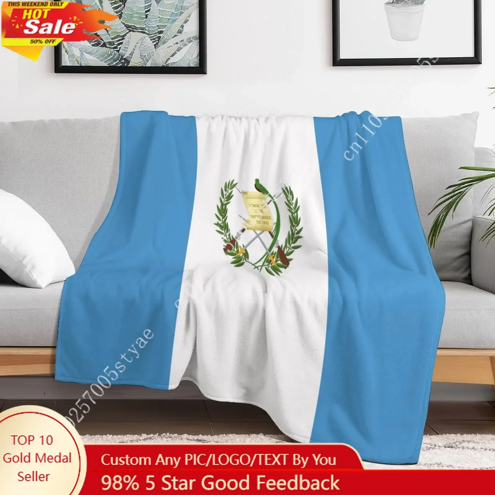Guatemala Flag Flannel Blankets Are Soft Comfortable and Warm Perfect for Winter Naps Homes Offices Travel Camping and More