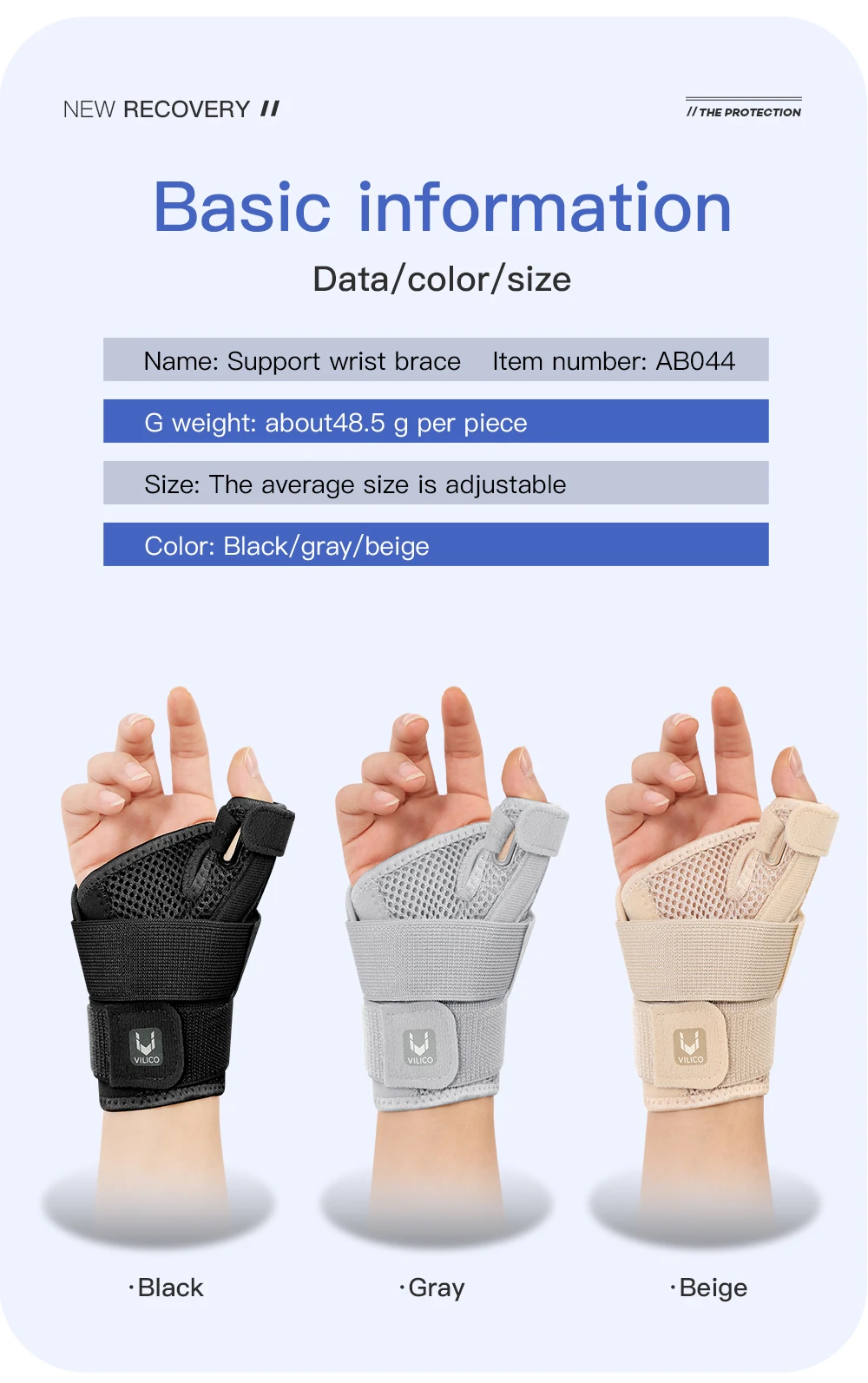 Flexible Schiene, Handgelenk-Daumen-Stützorthese für Sehnenentzündung, Arthritis, atmungsaktiver Daumenschutz, passend für die rechte und linke Hand – Detail 9