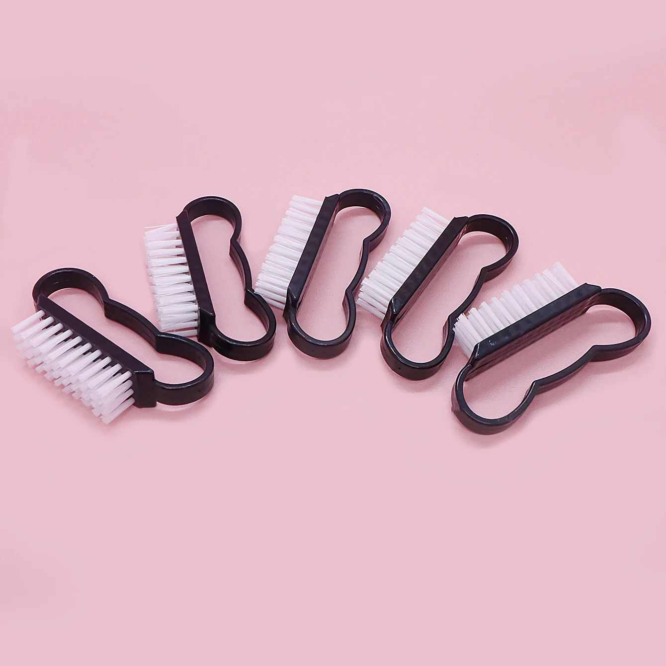 50Pcs Schwarz Nagel Pinsel Mit Griff Weiß Nagellack Pinsel Staub Entferner UV Gel Nagel Pulver Reiniger Nail art maniküre Werkzeuge Set