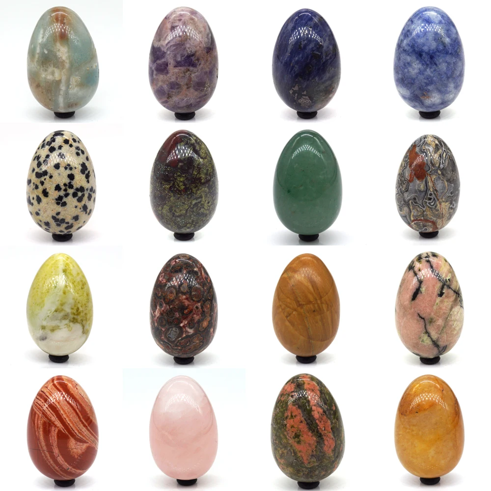 20x30mm Mini Bird Egg Shaped Stone Natural Healing Crystal Kegel Polished Gemstone Reiki Yoni Exerciser Minerale Wholesale 1PC