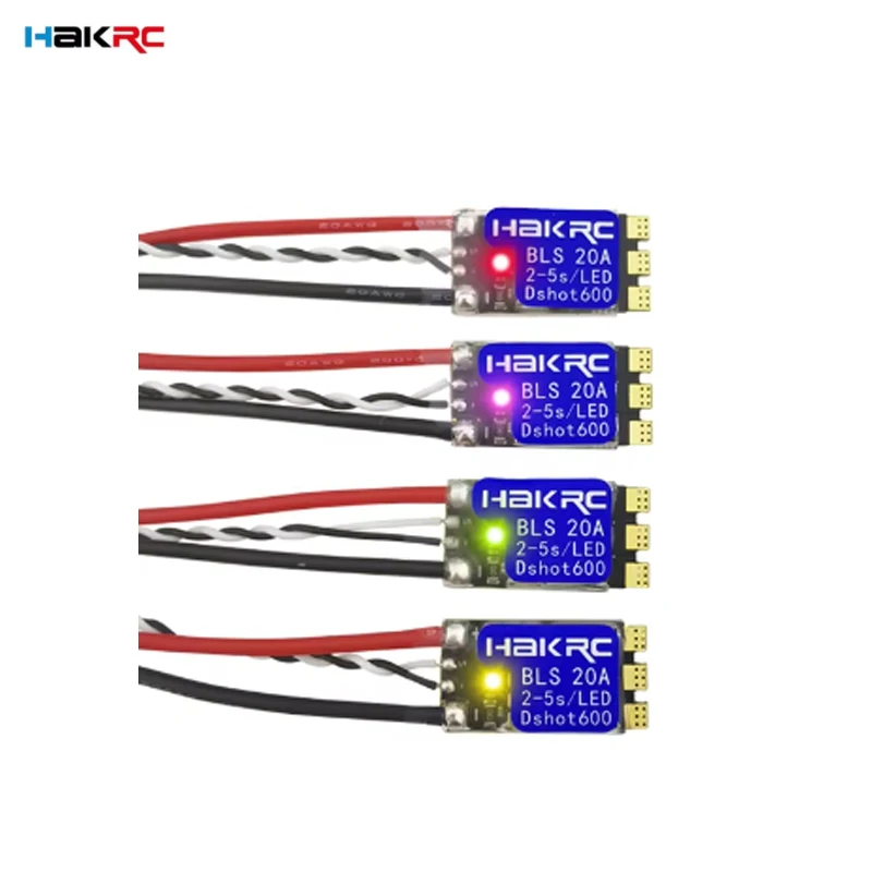 HAKRC BLS 20A S20A BLHeli-S Dshot150/300/600 2-5S Brushless speed ESC Built-in RGB LED for FPV Racing Freestyle Drone DIY