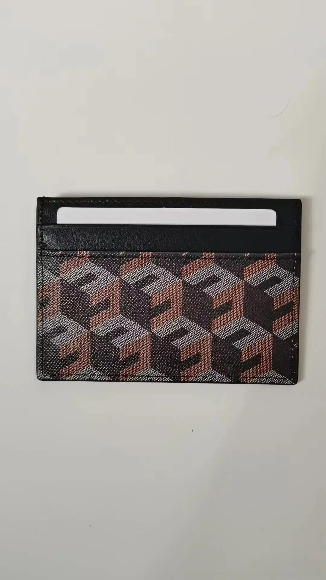 New Trendy 3D Pattern Genuine Leather Card Holder Multi-Functional Small Size for Men And Women Card Protector Coin Purse