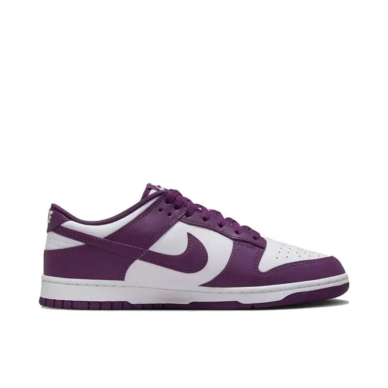 Nike Dunk Low Retro Low Top Board Shoes Are Casual,Comfortable,and Durable,Suitable for Both Men & Women in Purple and White