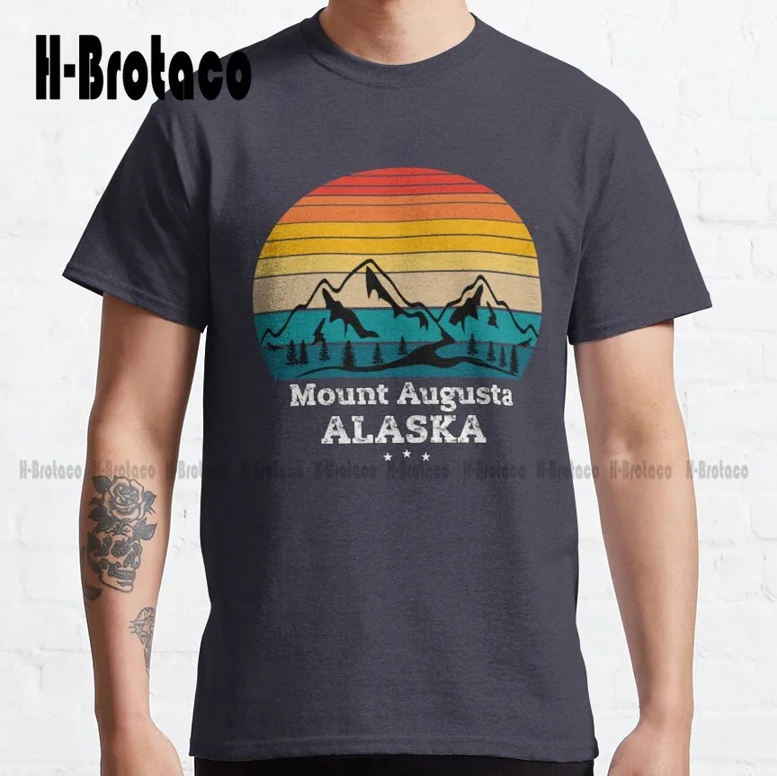 Mount Augusta Alaska Classic T-Shirt Halloween Shirts Custom Aldult Teen Unisex Digital Printing Tee Shirts Make Your Design New