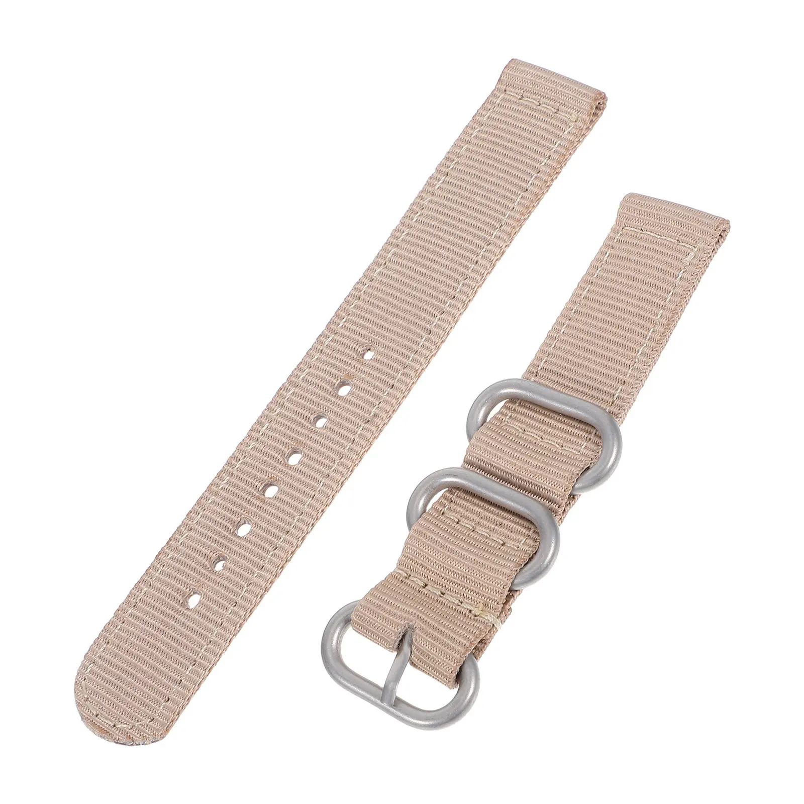 18Mm Stylish Braided Nylon Watch Band Strong Endurance Comfort Fit Easy Replace Watch Strap for Gym Swim Hiking Khaki