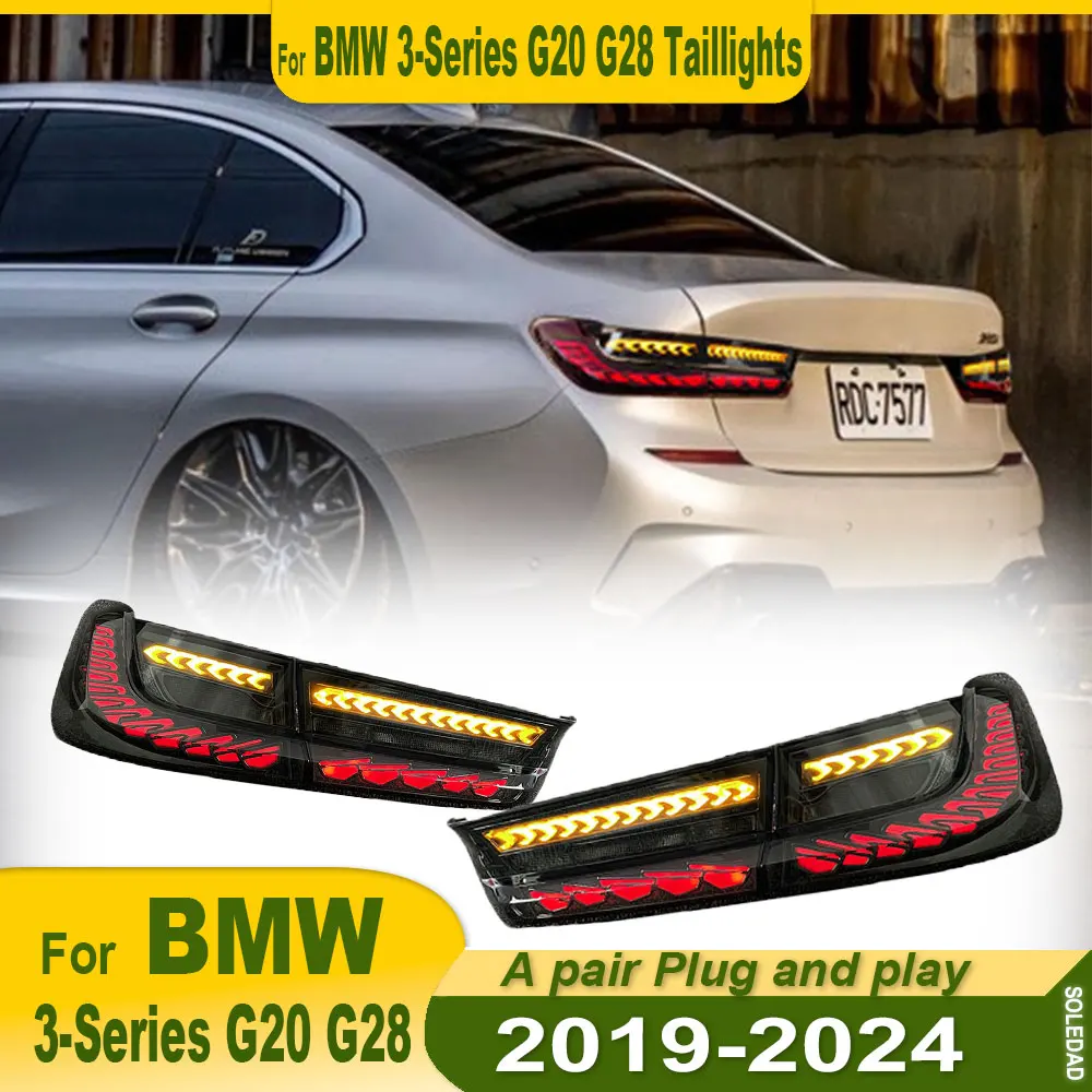 2pcs LED Taillight For BMW 3 Series G20 G28 G80 2019 2020 2021 2022 2023 2024 M3 GTS DRL Dynamic Lights Tail Light Assembly