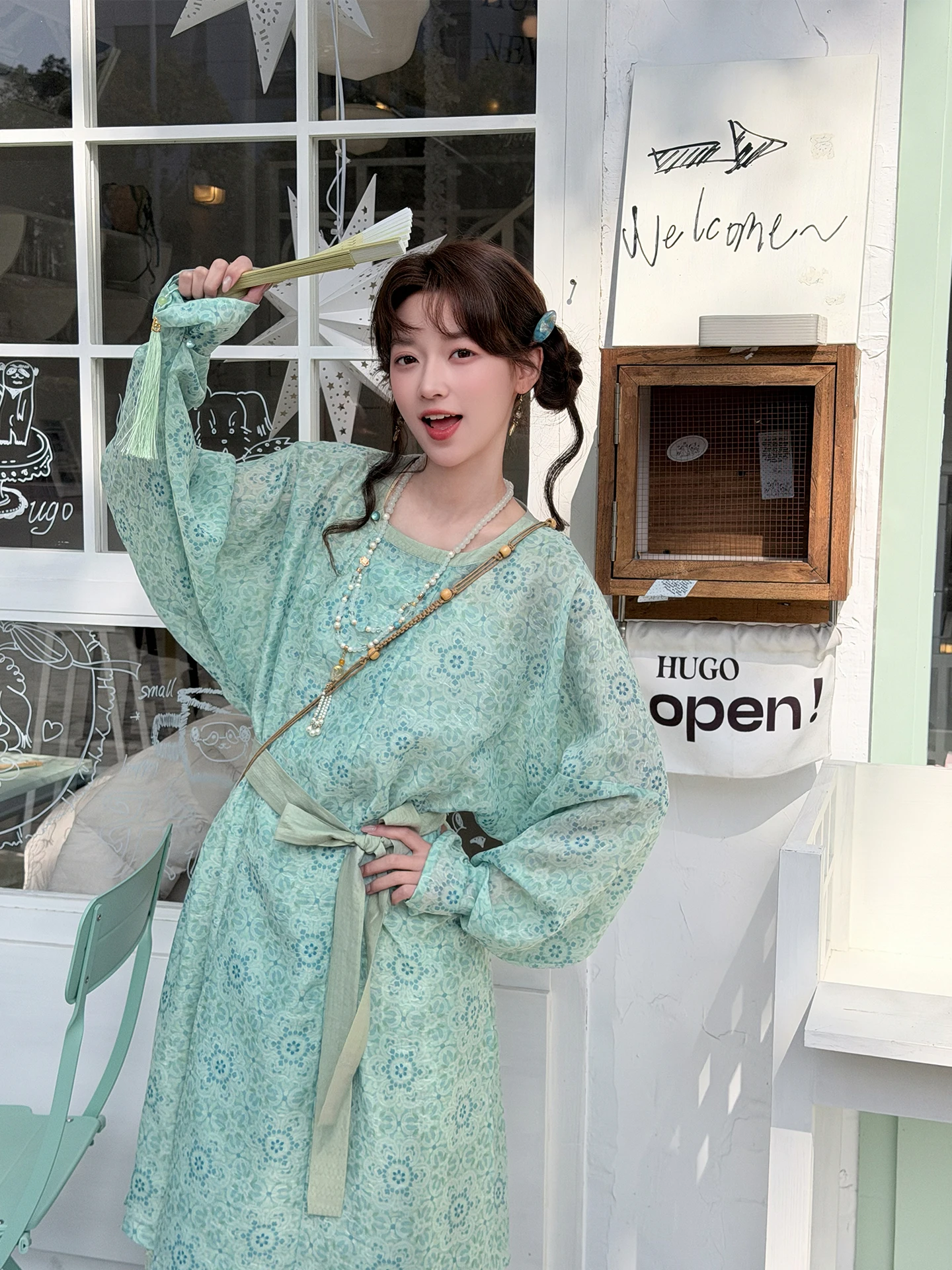 

Spring 2026 New round Ne Print Robe Elastic Lantern Pants Women's Hanfu Set Comfortable Daily Commute Sle by iyu