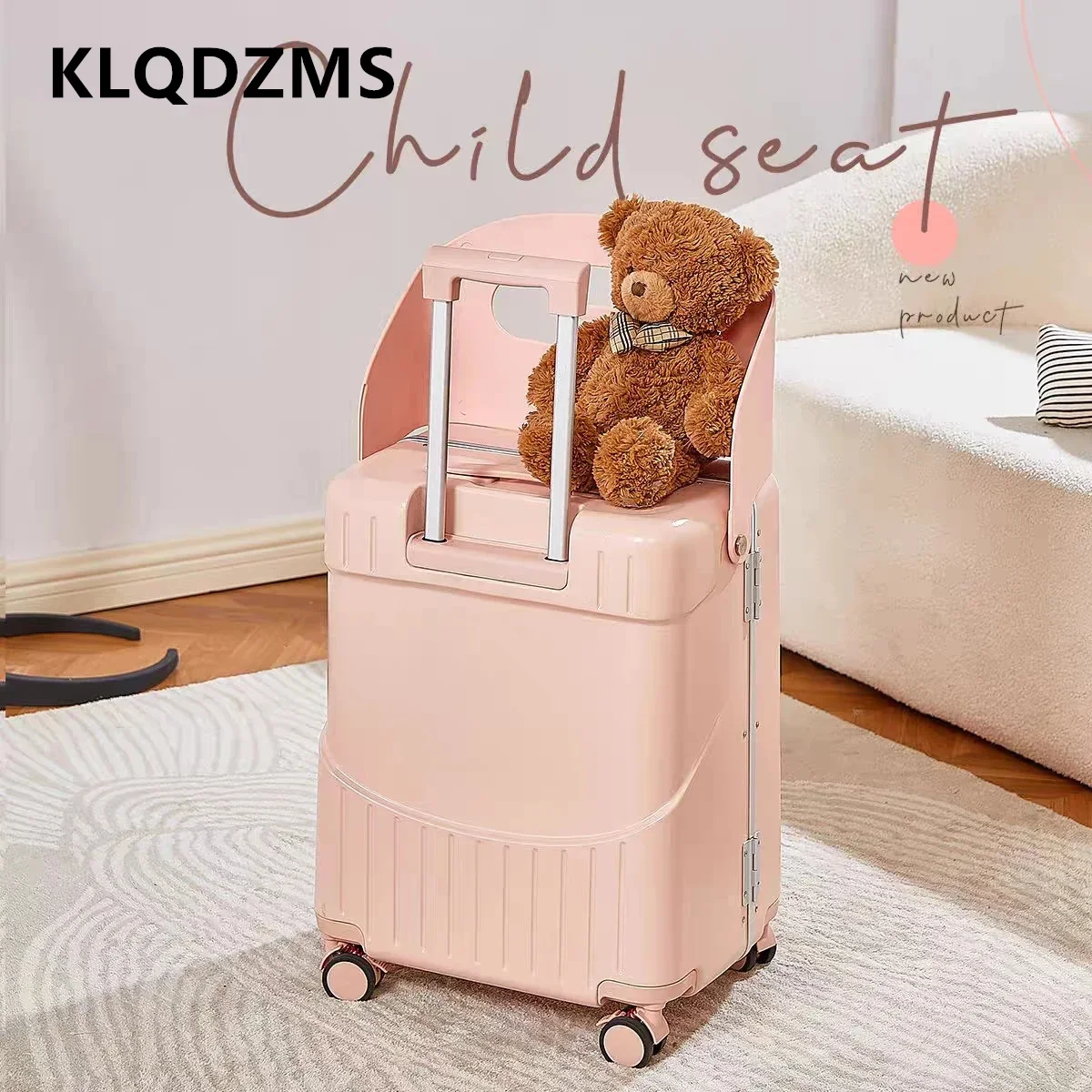 Imagem -04 - Klqdzms-mala Multifuncional Infantil Caixa de Embarque de Alta Capacidade Roda Universal Bagagem de Rolamento Abs pc Trolley Case