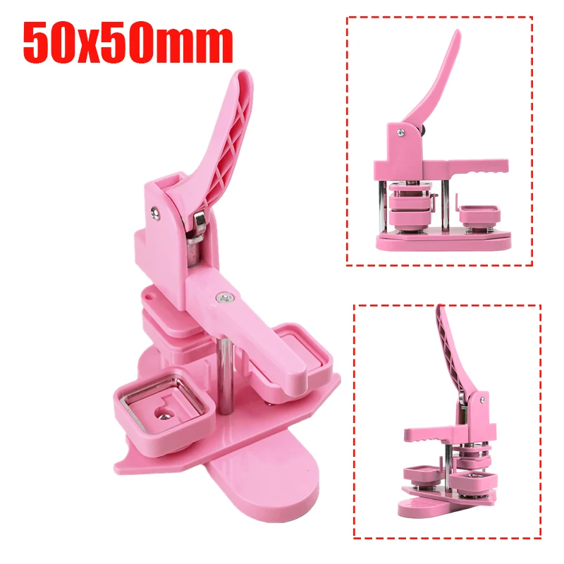 50x50mm vierkante koelkast badge persmachine roterende handmatige koelkastmagneet badge pinnen maken voor relatiegeschenken thuiskantoor