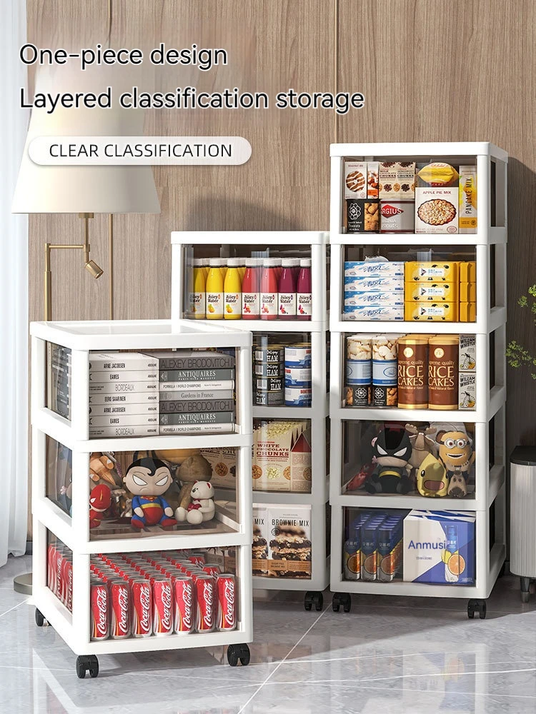 New Drawer-Type Household Cosmetics Desktop Multi-Layer Storage Cabinet Movable Floor Storage Cabinet File Storage Cabinet