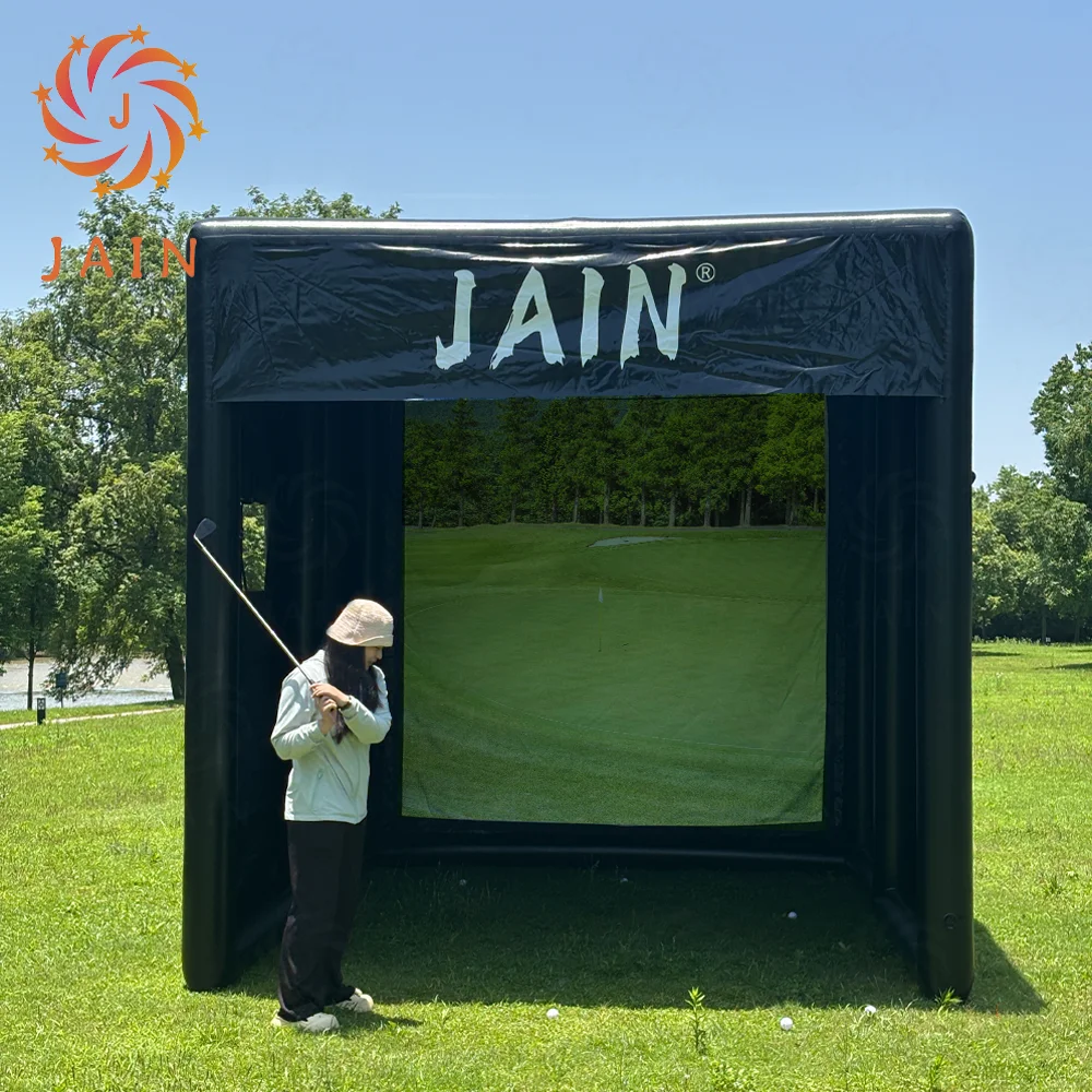 

Outdoor Inflatable Golf Simulators With Impact Screen Heavy-Duty Inflatable Golf Practice Enclosure For Golf Swing Practice