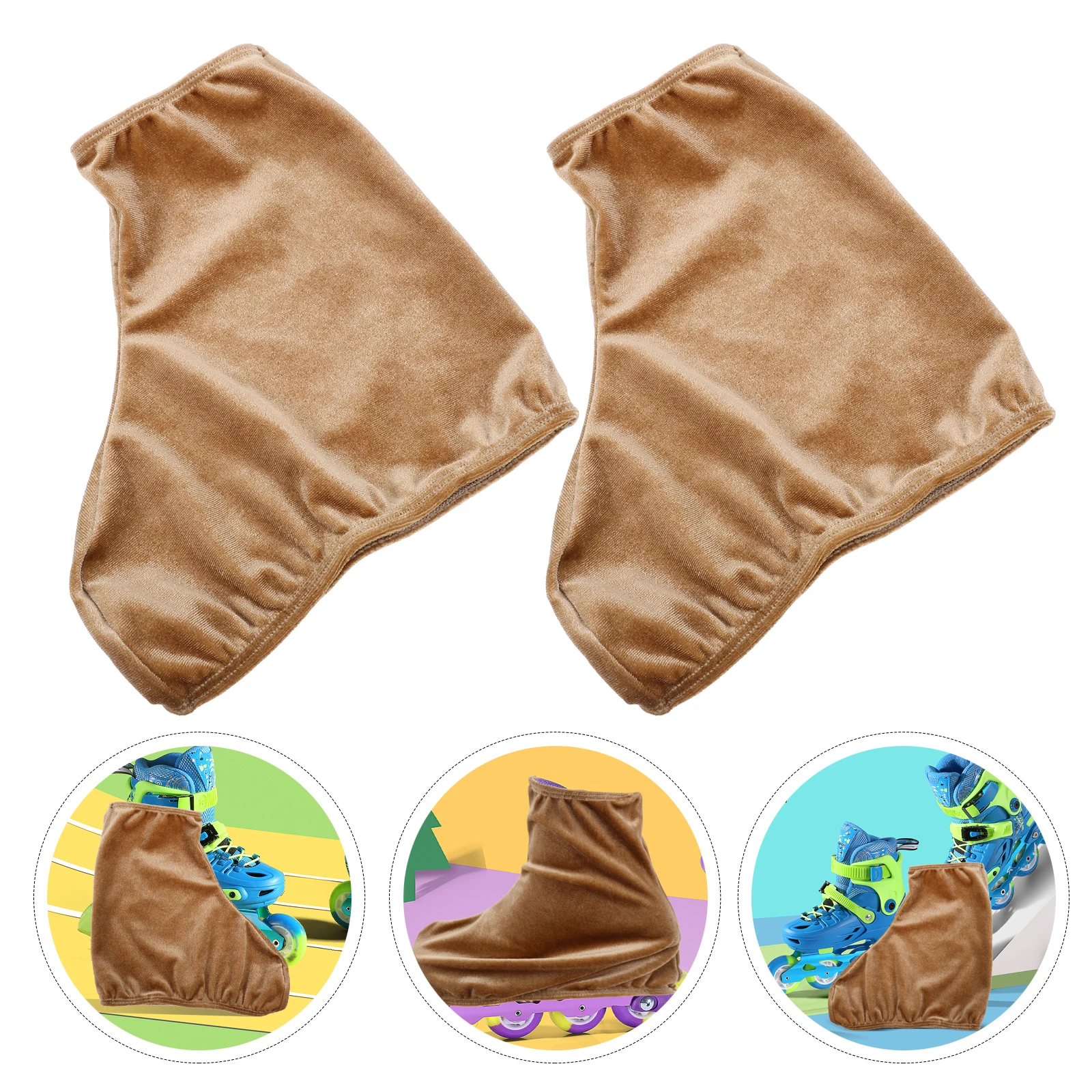 1 Pair Ice Skates Covers Elastic Polyester Skating Boot Protectors Portable Outdoor Roller Hockey Skate Guards Accessory