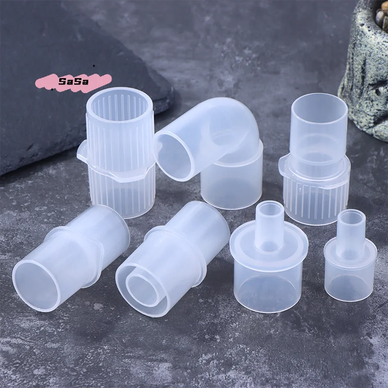 1Pc 15mm to 22mm Anesthesia Breathing Circuit Corrugated System Straight Connector for Veterinary Use PP Material