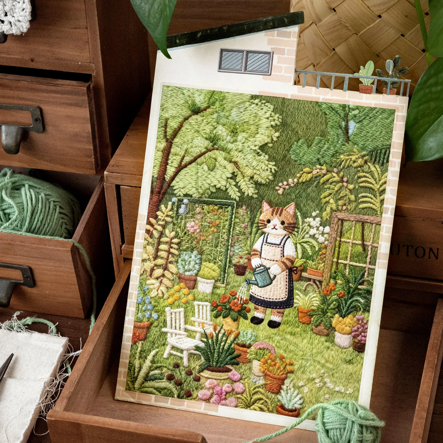 JIANQI 3D cute cat Stickers to Relieve Stress Cartoon Scene DIY Scrapbook puzzle Festival Birthday Gift for Kid Girl Child