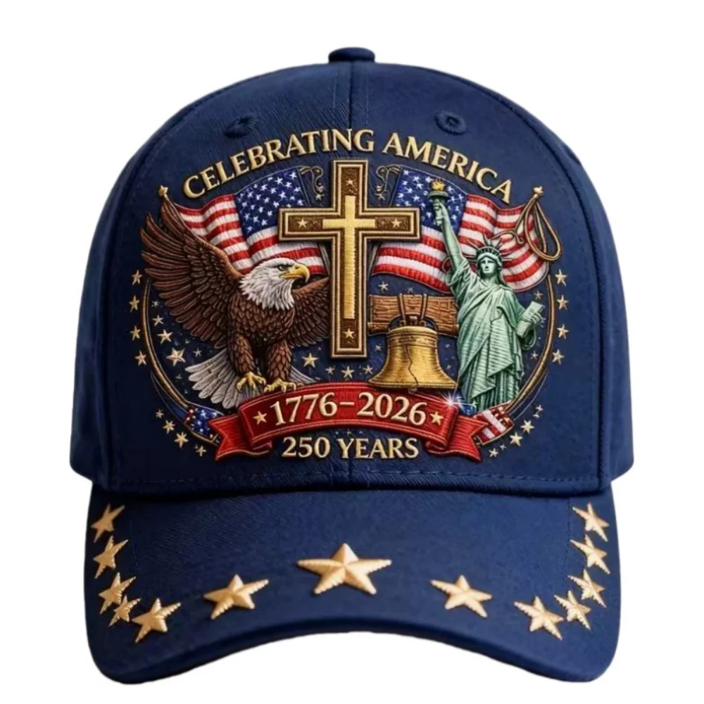 

Patriotic Baseball Cap Vintage Us 250th Anniversary Cap Adjustable Baseball Cap Meaningful Statue Of Liberty Hat For Casual