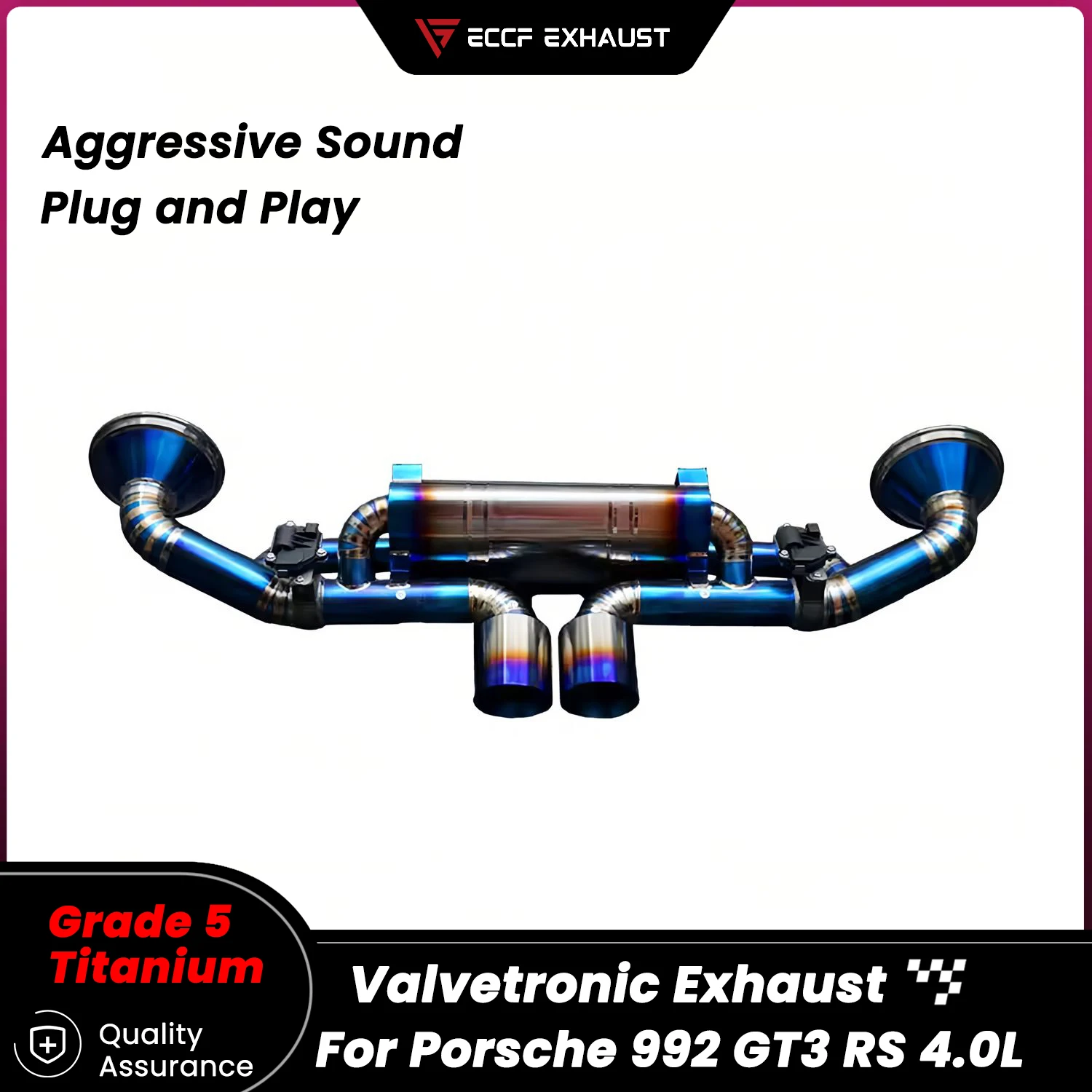 

TItanium Valvetronic Catback Exhaust for Porsche 992 GT3 RS 4.0L Unleash True Exhaust Performance Easy Installation