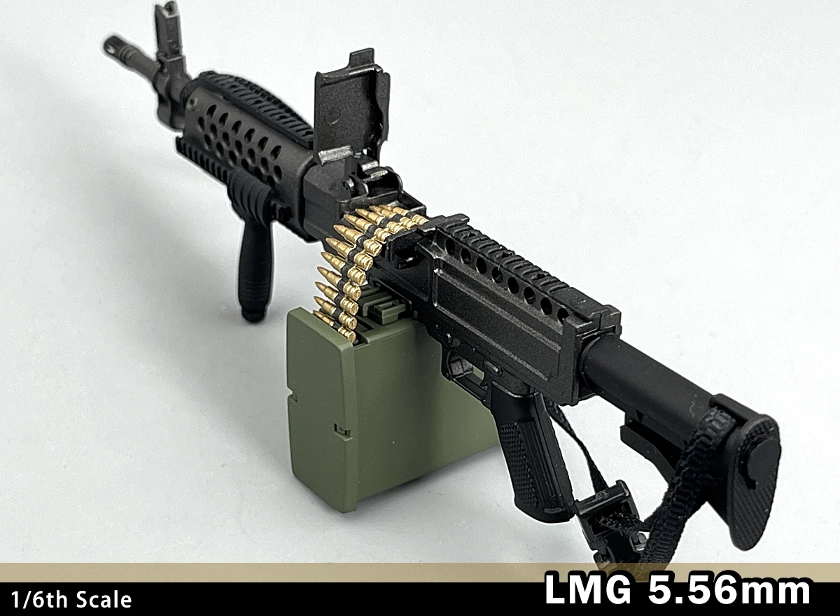 NEW 1/6 Scale LMG 5.56MM 77028 Weapon Model for 12inch Action Figure Military Soldier Accessories In Stock