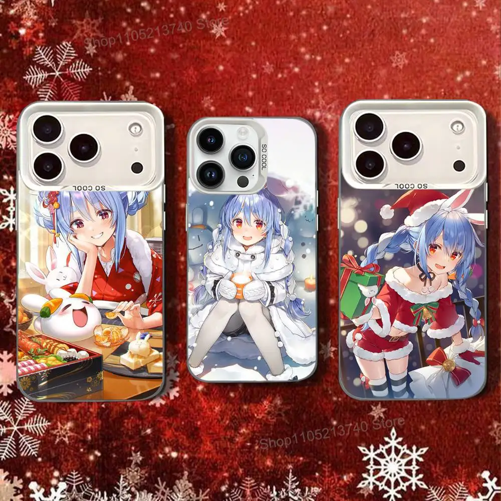 

cute U-Usada P-PekoraS For iPhone 11,16,15,12,13,17,14,Pro,SE4,Max,Plus,Air,Mini phone case White luxurious cover hard shell