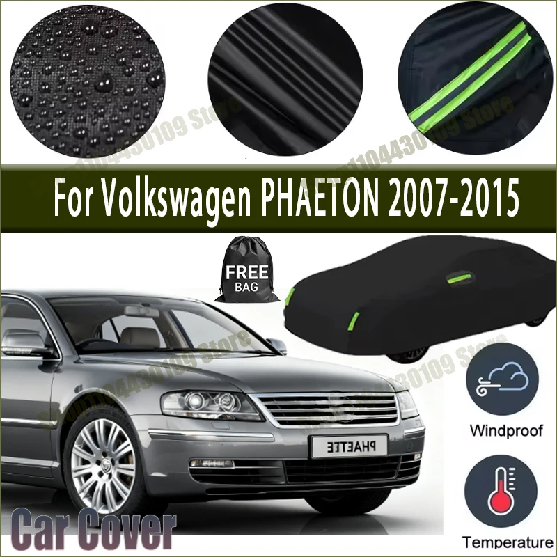 

For Volkswagen PHAETON 2007-2015 Car Cover Waterproof UV Protection All Weather Dustproof Snow Rain Cover 190T Polyester