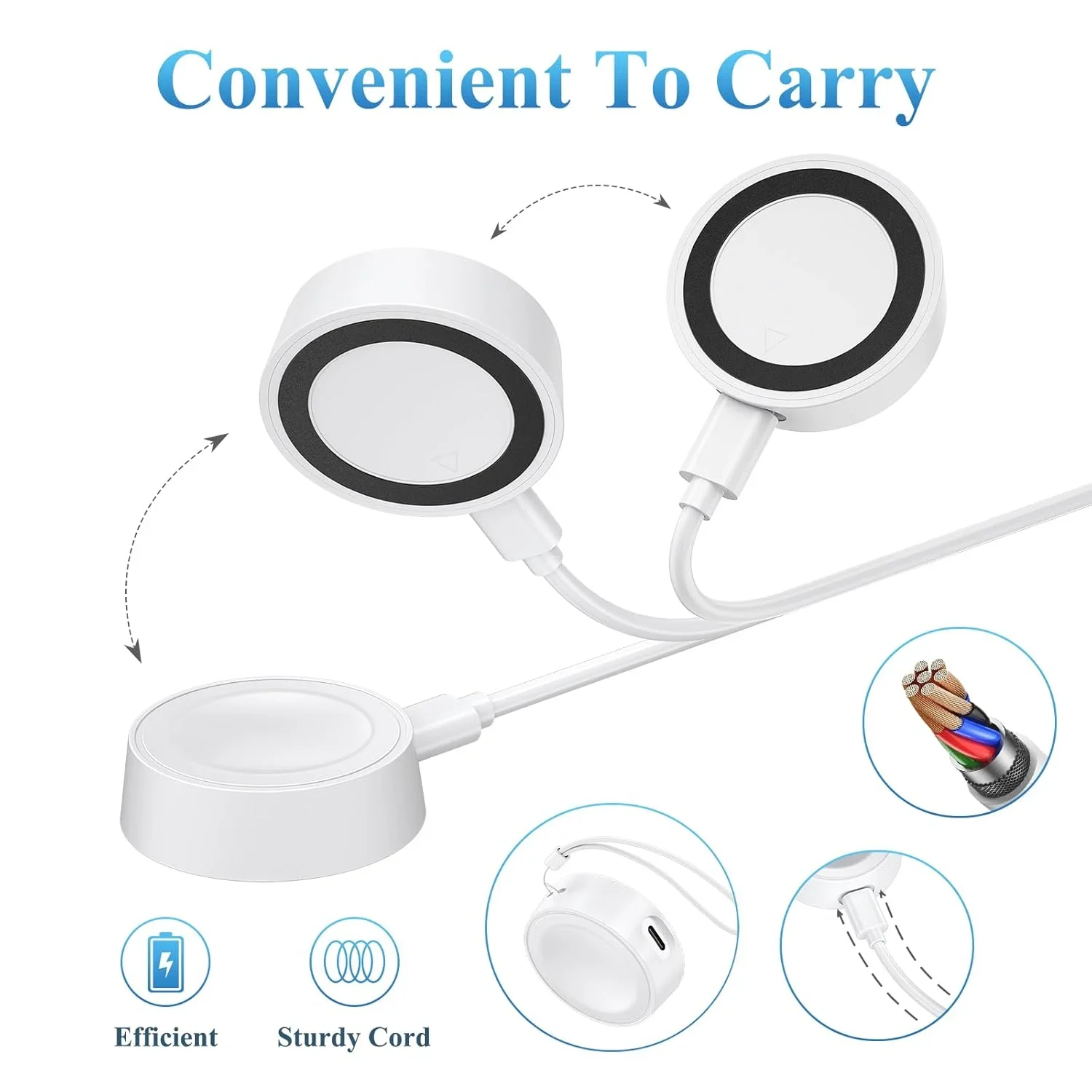 Charger Fit For Samsung Galaxy Watch 8/8 Classic/Ultra/7/6/6 Classic/5/5 Pro/4/4 Classic/3/Active/FE Magnetic Fast Charger