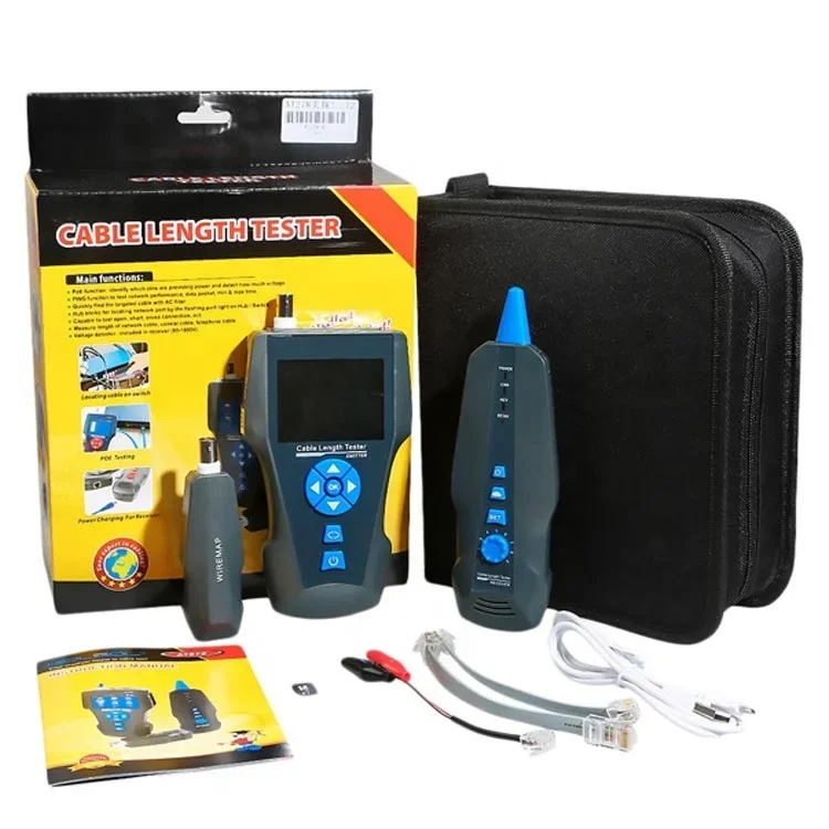 Noyafa NF-8601S TDR rastreador de Cable de red LCD multifuncional para RJ45, RJ11, BNC, Cable de Metal, PIN/POE