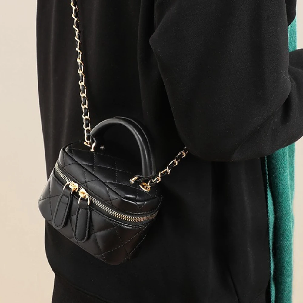 

Портативная сумка-мессенджер на цепочке с ромбами для маленьких девочек, лето 2022, новая модная сумка-мессенджер в иностранном стиле, маленькая квадратная сумка