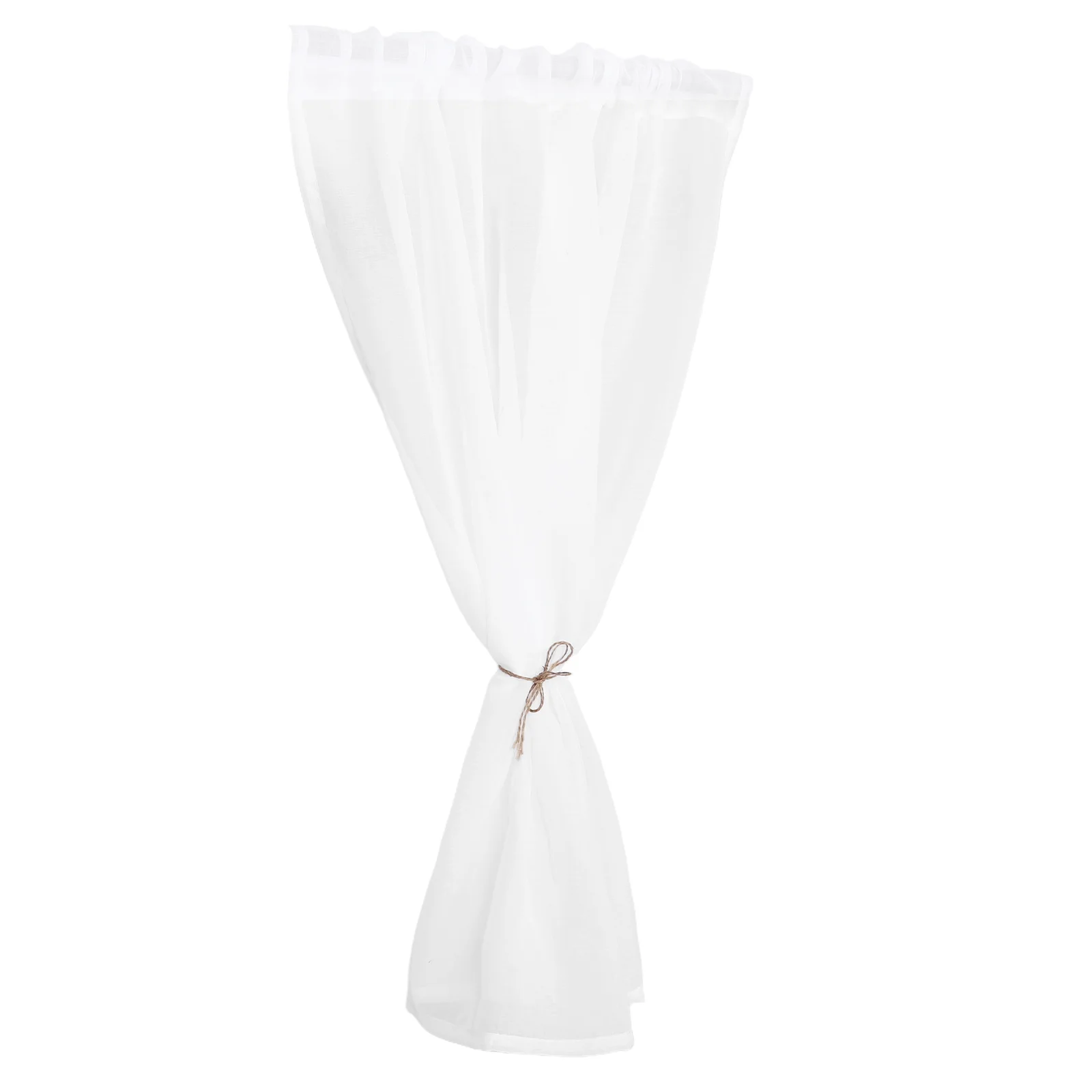 

White Curtains Short Sheer Curtains For Windows Light Filtering Privacy Bathroom Bedroom Kitchen Easy Installation