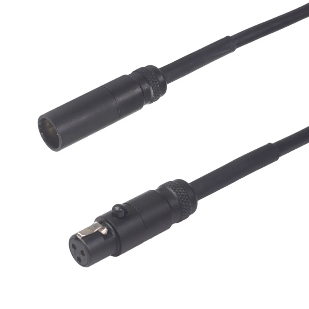 0.3m Premium Microphone Cable Mini Xlr 3-Pin Male to Female Robust Bending Resistance Shielding Audio Extension for Dslr