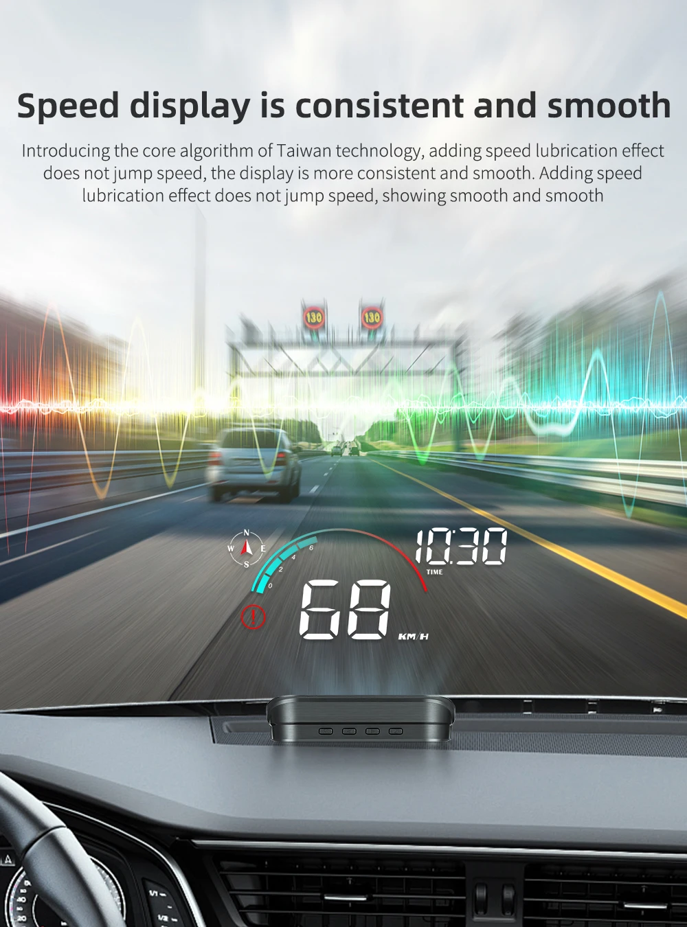 GPS M22 Auto-Smart-High-Definition-Digital-Messgerät Head-Up-Display KM/H Digital HUD Universeller Geschwindigkeits-Windschutzscheiben-Projektor Plug&Play – Detail 3