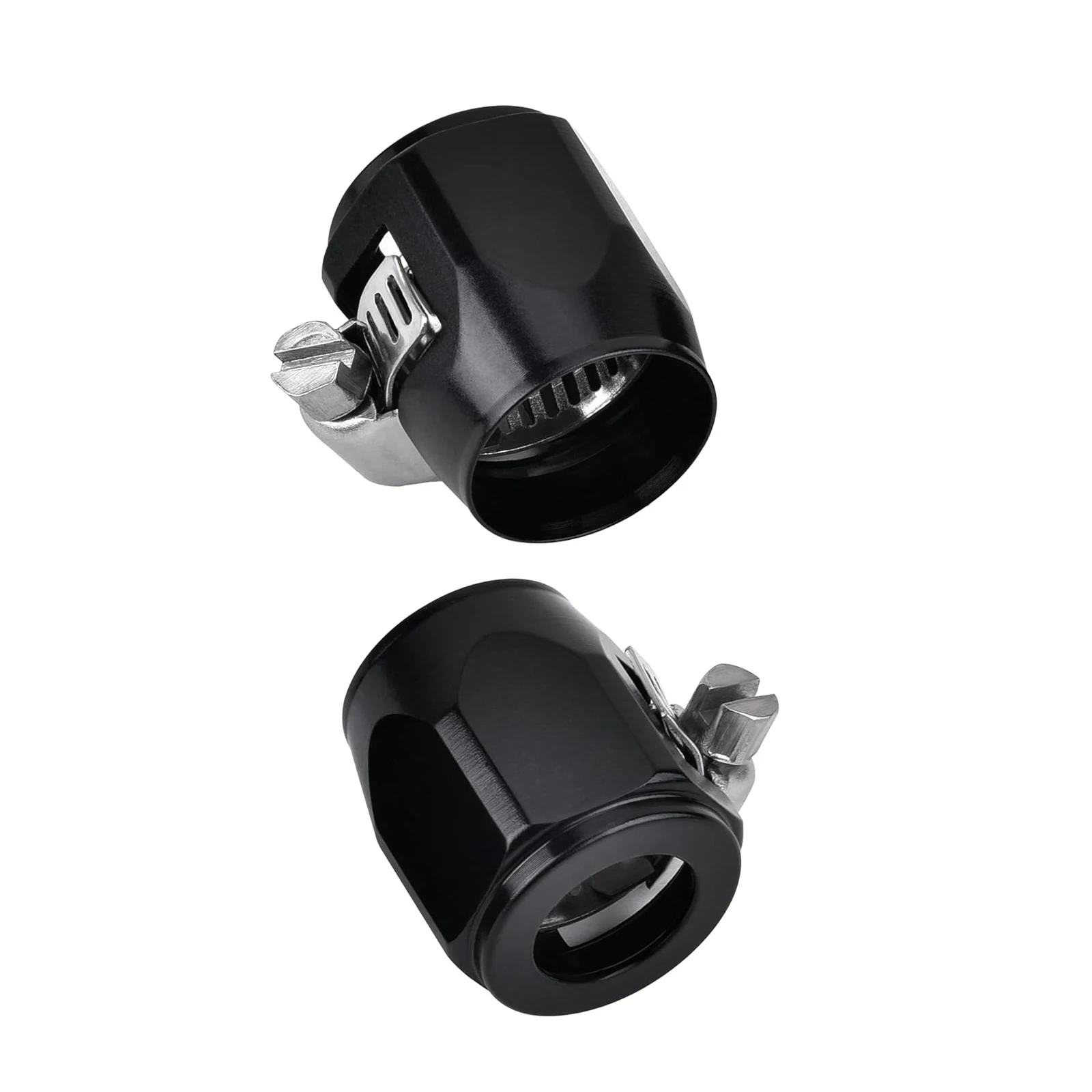 

AN4 AN6 AN8 AN10 AN12 Car Hose Finisher Clamp Aluminium Black for Stainless Braided Hoses Rubber Hoses end Finisher Universal