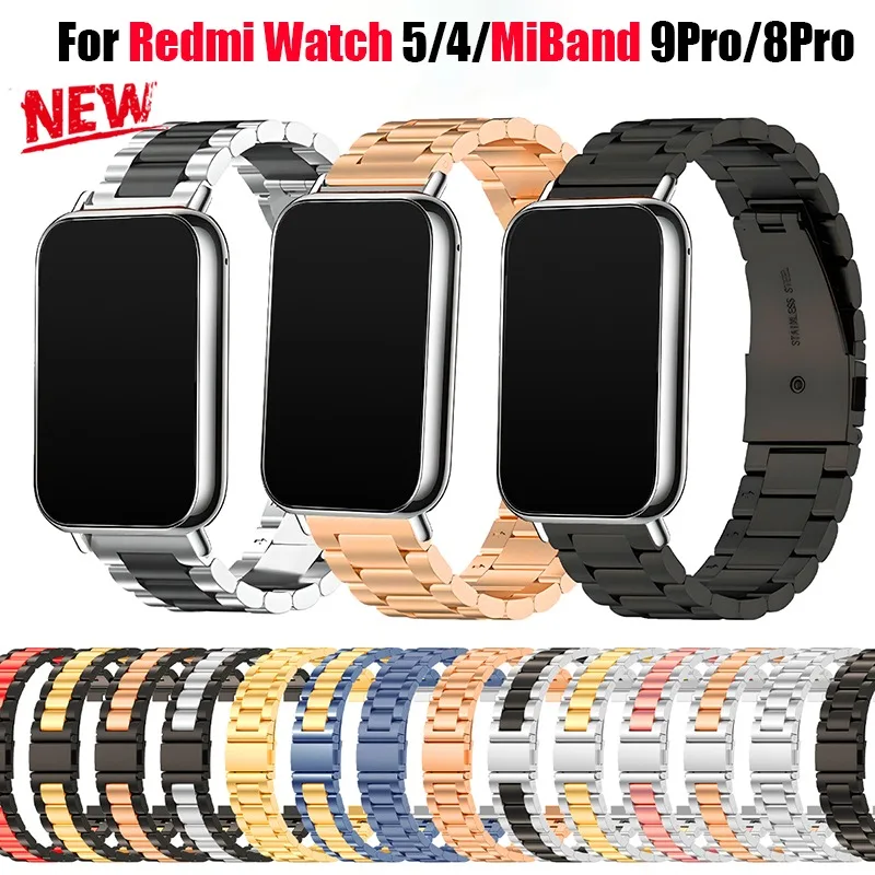 Metallarmband für Redmi Watch 5/Mi Band 8 Pro, verstellbares Edelstahlarmband für Xiaomi Mi Band 9 Pro/Redmi Watch 4. Armband
