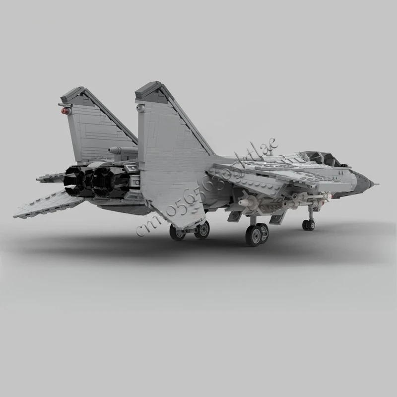 2628 pçs 1:35 escala MiG-31 foxhound guerra espacial militar moc espaço batalha quebra-cabeças personalizados diy educação montagem modelo brinquedo presente