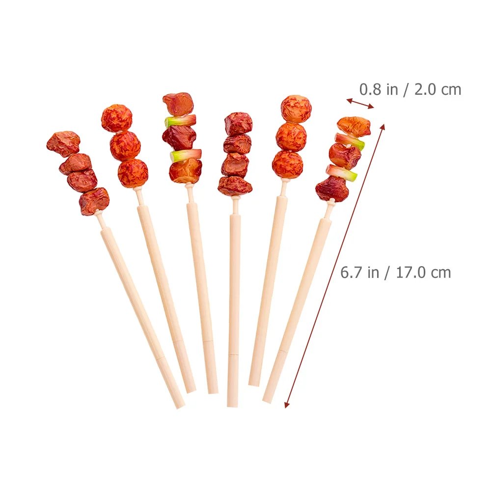 

6Pcs Adorable Meat Skewers Design 0.5mm Precision Ballpoint Pens Aesthetic School Stationery Gifts for Kids Teachers Colleagues