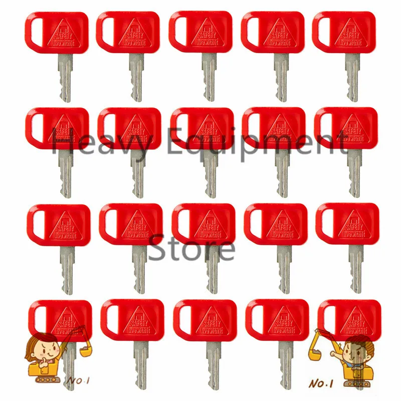 

20PC AR51481 JDR Key For John Deere Excavator Fit All Graders Dozers Skid Steer