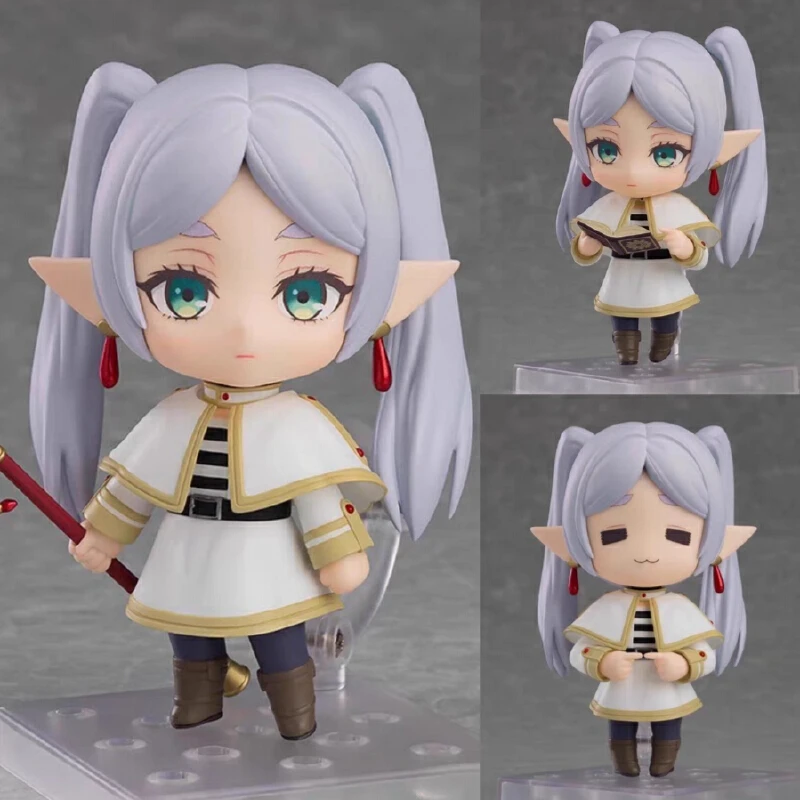 

Chibi Figure Of Frieren: Beyond Journey'S End - Articulated Display Model With Interchangeable Faces, Perfect For Birthday Gift