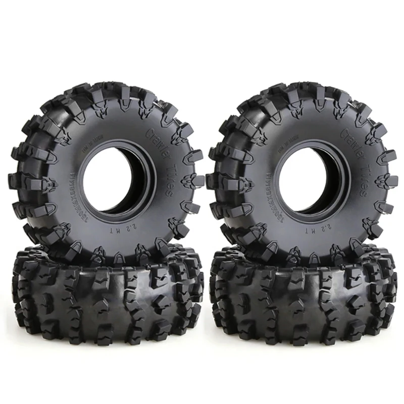 

150*58MM 2.2 Inches Tires Oversized Rubber Climbing Tires For 1:10 RC Car Axial SCX10 90046 AXI03007 D90 Traxxas TRX-4