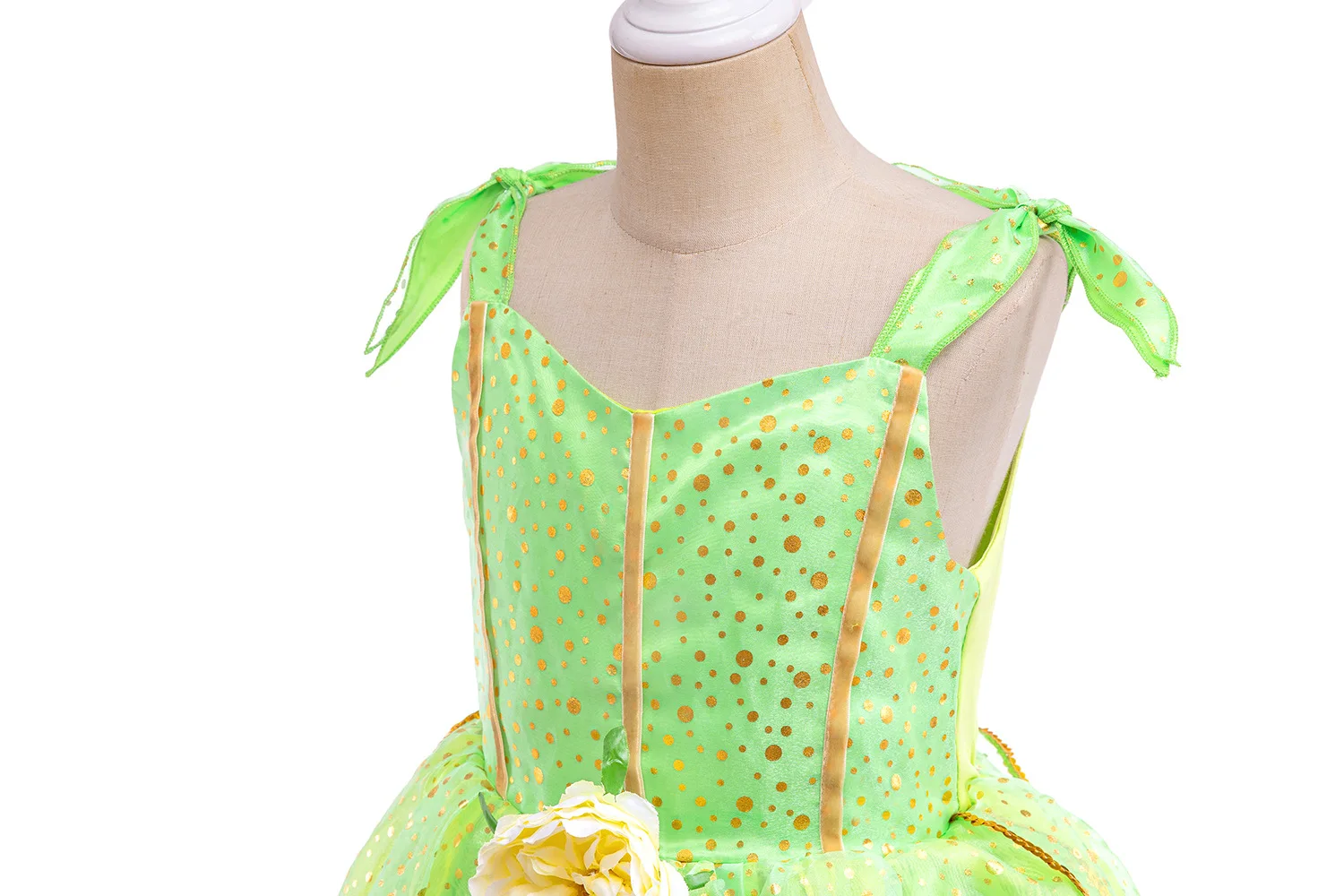 Girls Tinker Bell Costume Kids Green Fairy Princess Tinkerbell Photography Fancy Dress Birthday Party Cosplay Outfits Forest