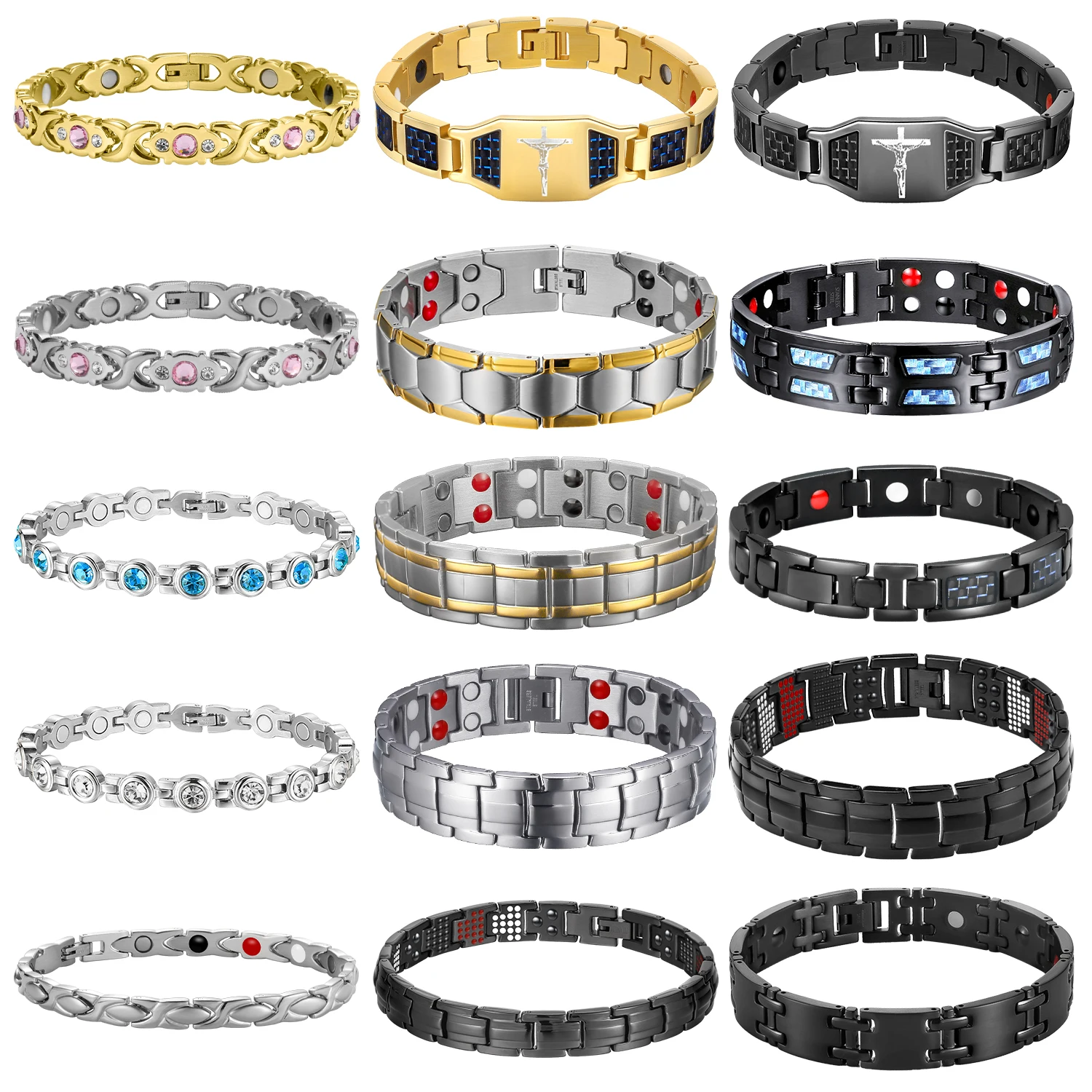 남성용 유행 강도 마그네틱 테라피 팔찌, 웰빙 스테인레 - Health Wellness Bracelet 리뷰 및 가격